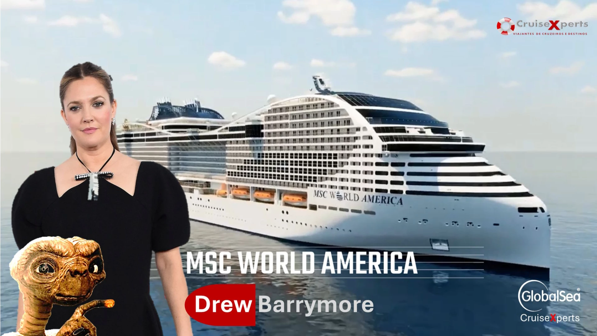 Drew Barrymore será a madrinha do MSC World America